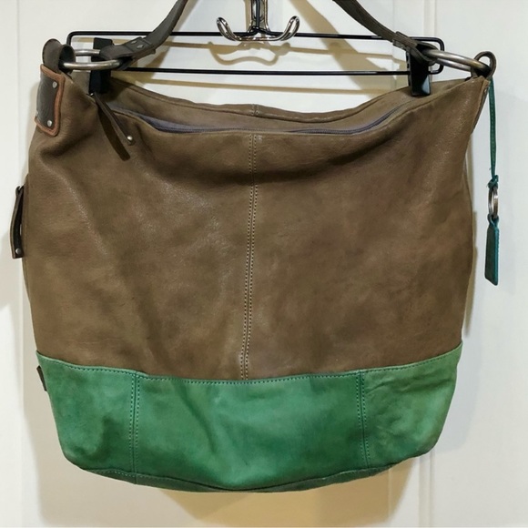 Ellington Colorblock Hobo Bag - Tan/Green - Picture 3 of 8